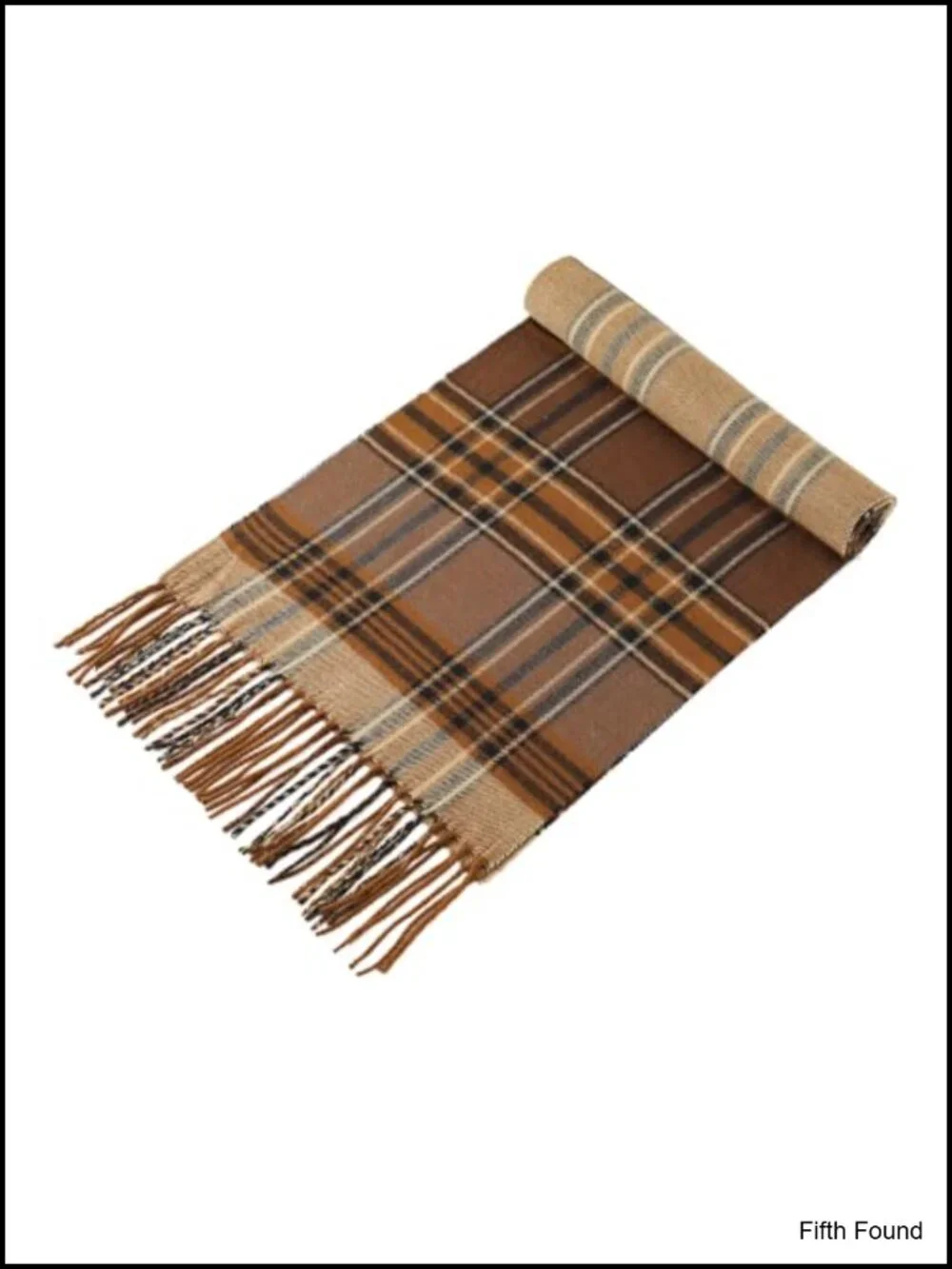 Unisex Tartan Plaid Winter Scarf Fringe Acrylic 71x11.8
